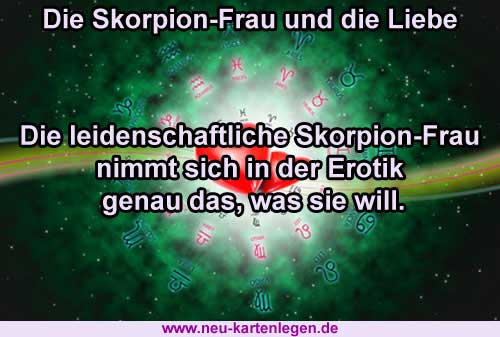 Allgemeines Horoskop zur Skorpion-Frau und der Liebe