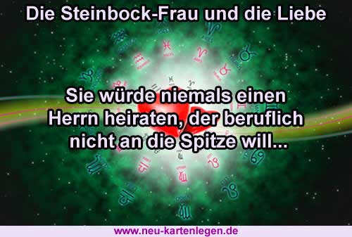 Allgemeines Horoskop zur Steinbock-Frau und der Liebe